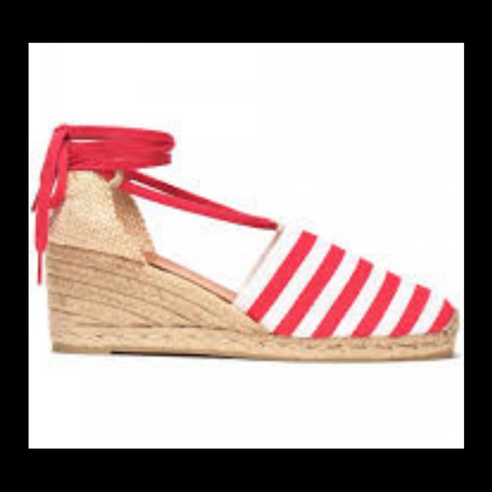 Saldarini Red Striped Espadrilles 2